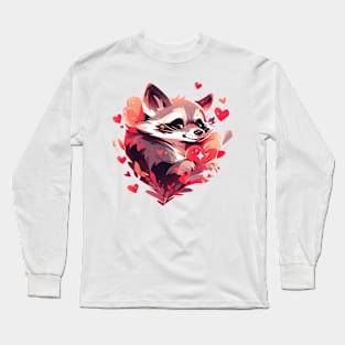 raccoon love Long Sleeve T-Shirt